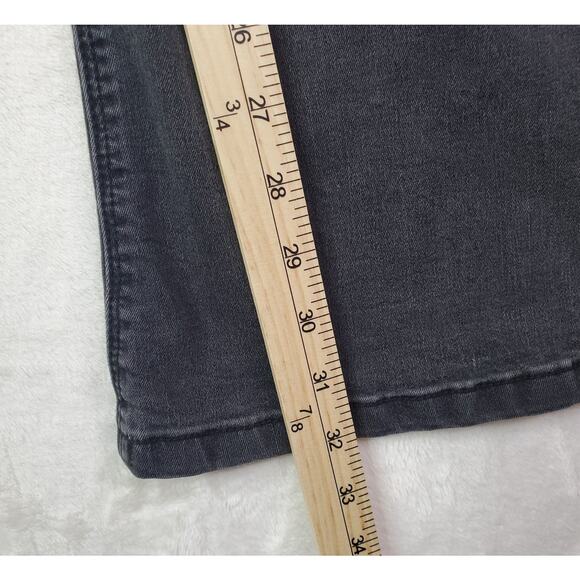 Free People Flared Bell Bottom Denim Jean Elastic Waist Pull On Women Sz 28 Gray - Picture 11 of 11